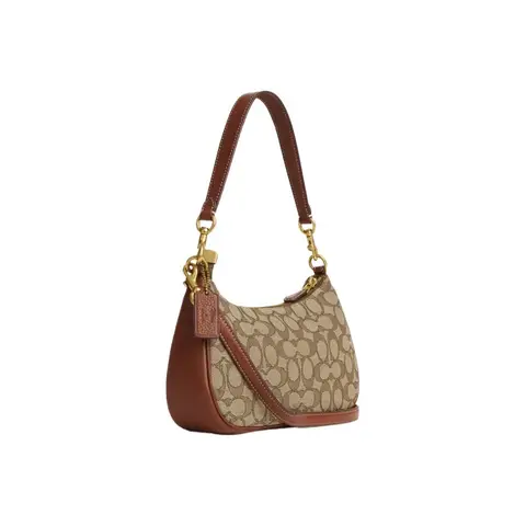 COACH Disney/Disney Collaboration Teri Fabric With 皮革 Shoulder Bag, Handbag, Shoulder Bag 女士's Brown CM196-B4R3U