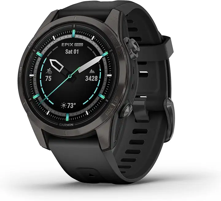 Garmin epix Pro (Gen 2) 藍寶石 Edition, 42mm, High Performance Smart手錶, Advanced Training Technology, Built-in Flashl...