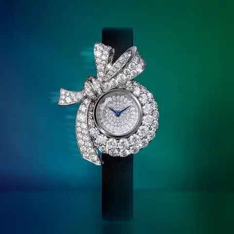 精品 女士 石英 手錶 Tildas Bow Full Diamond Butterfly Bowknot Wrist手錶 Round Zircon Dial Clock For 女士